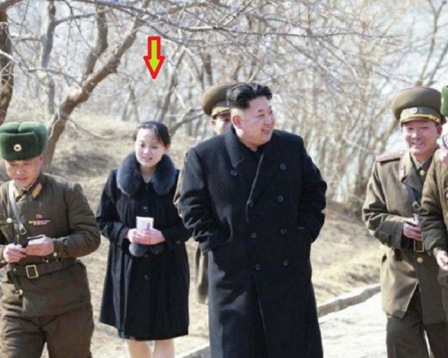 金与正(箭号)。网图