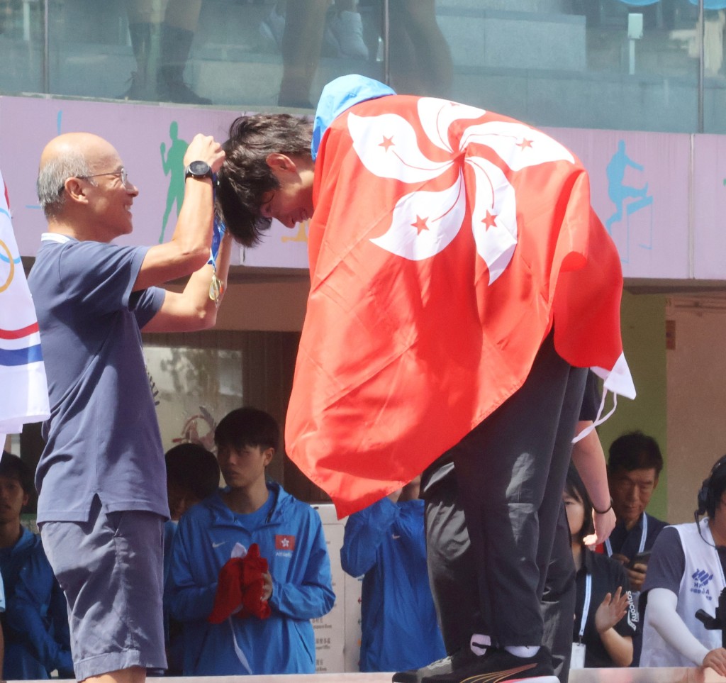 韋昌樂奪得香港在今屆東亞錦標賽唯一金牌。徐嘉華攝