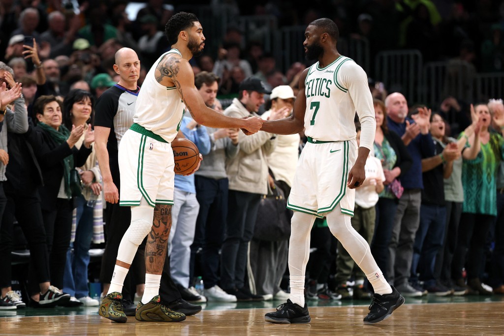 泰頓(Jayson Tatum)接受外媒訪問時正面回應與謝倫布朗(Jaylen Brown)的關係，指出很喜歡對方。AFP
