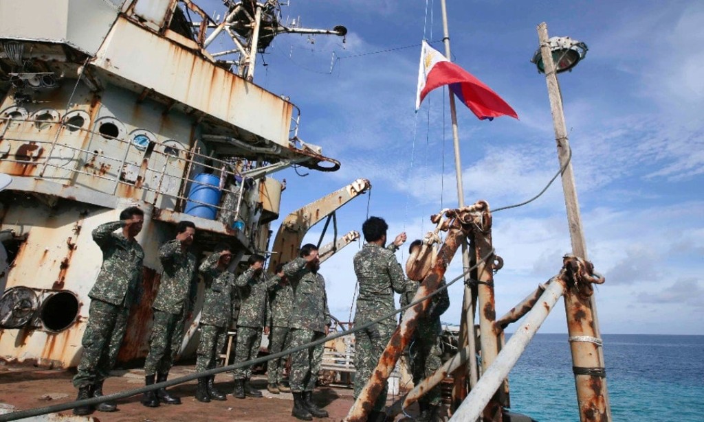 仁爱礁菲舰上的菲国军人。