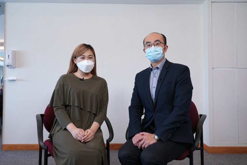 泌尿外科專科醫生王明晧（右）、主持Ricca（左）
