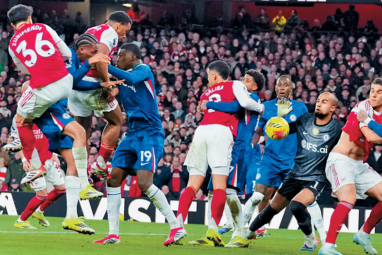 阿仙奴今仗憑兩次角球戰術贏波。