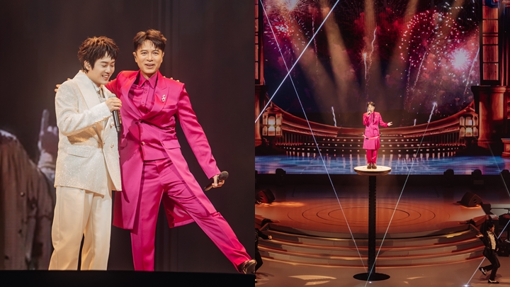 李克勤澳門演唱會門票秒殺 「不留手」升空登場  秦昊一句「你哋年代」引爆全場笑聲。