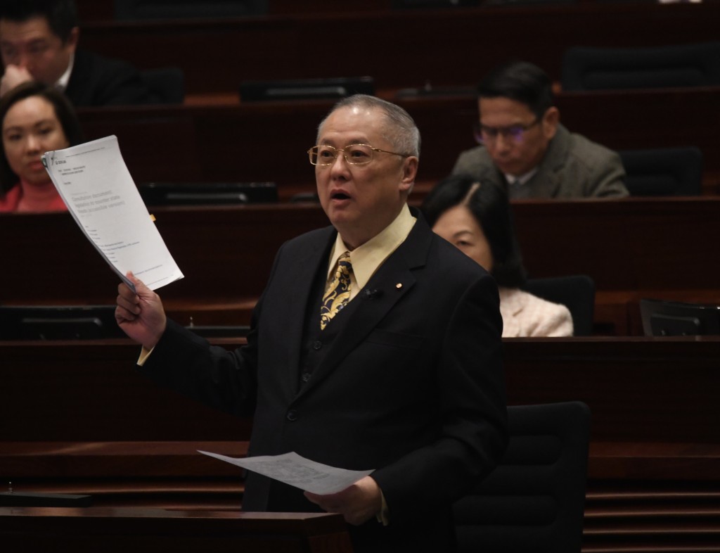 自由黨議員張宇人表示，自由黨全力支持23條立法。何君健攝