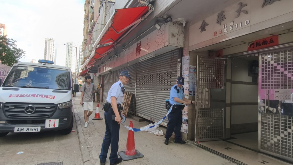 警方封鎖現場。 警方封鎖現場。