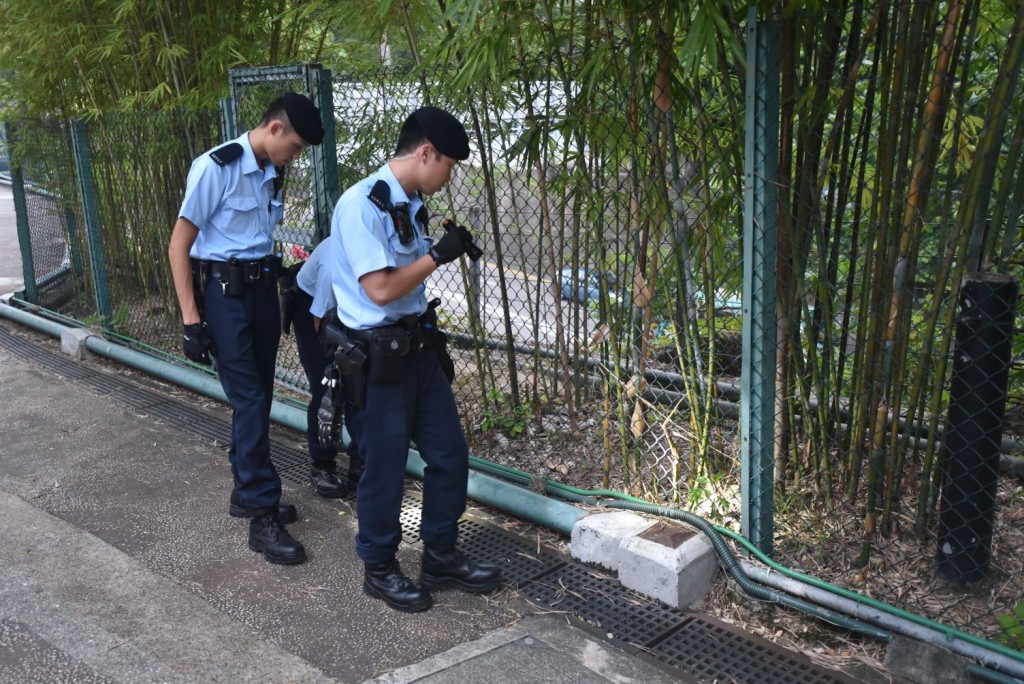 警方進行地毯式搜索。楊偉亨攝