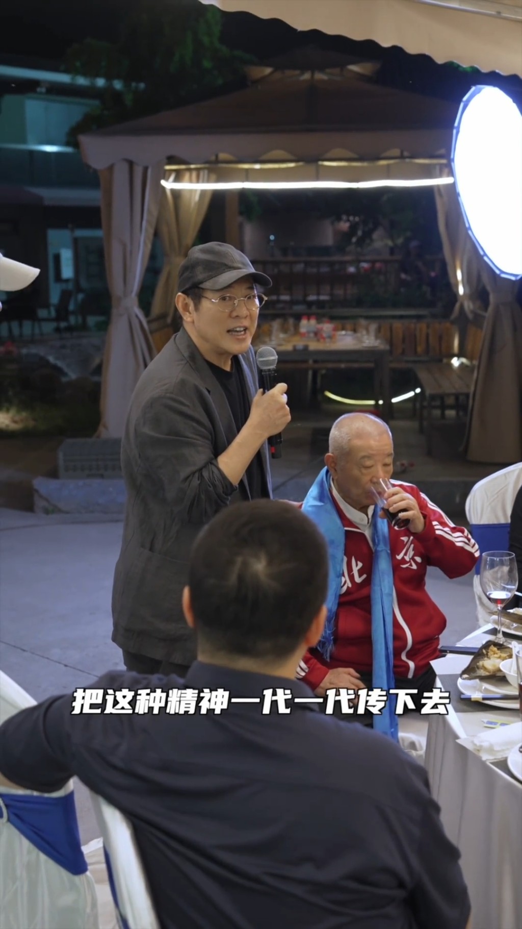 李連杰表示要將師傅的教導傳承下去。