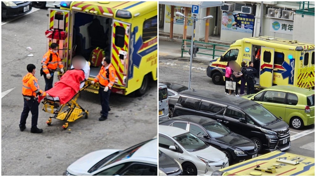 傷者送院治理。FB「我們唯一的大興邨」圖片