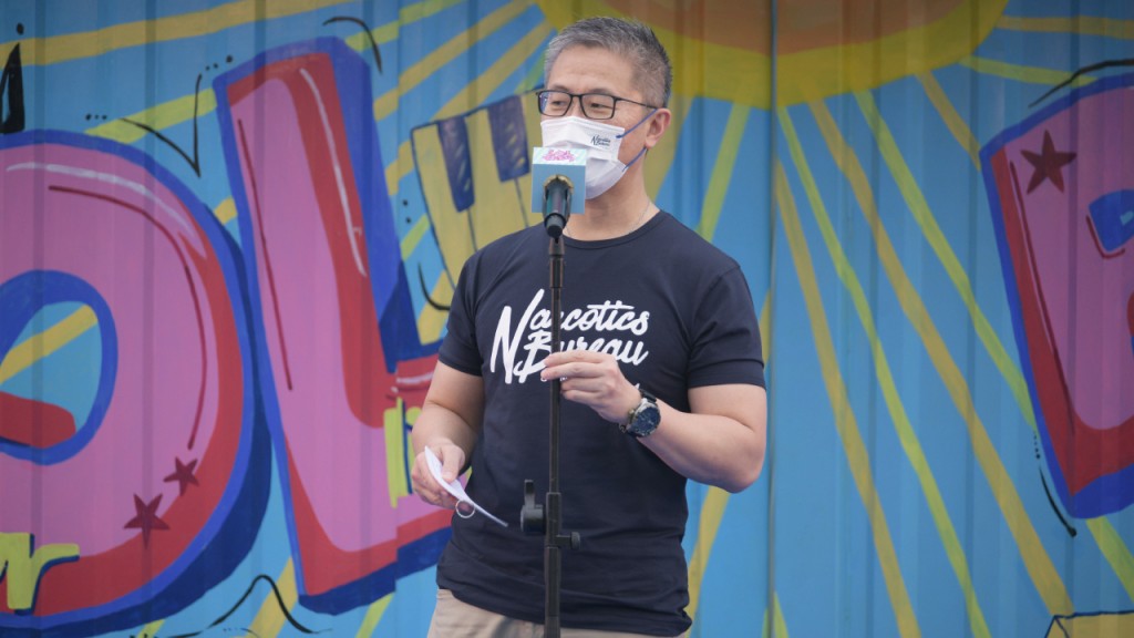 警務處處長蕭澤頤致歡迎辭。陳浩元攝