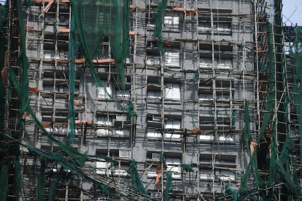 宏福苑多幢大廈發生大火。陳浩元攝 宏福苑多幢大廈發生大火。陳浩元攝