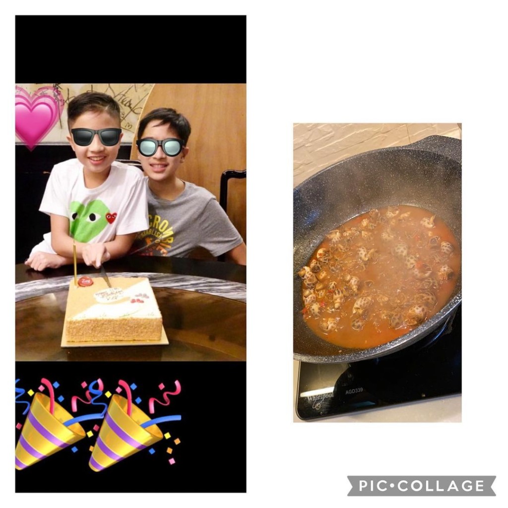 李克勤夫婦上月同細仔李力司(Rex)慶祝11歲生日。