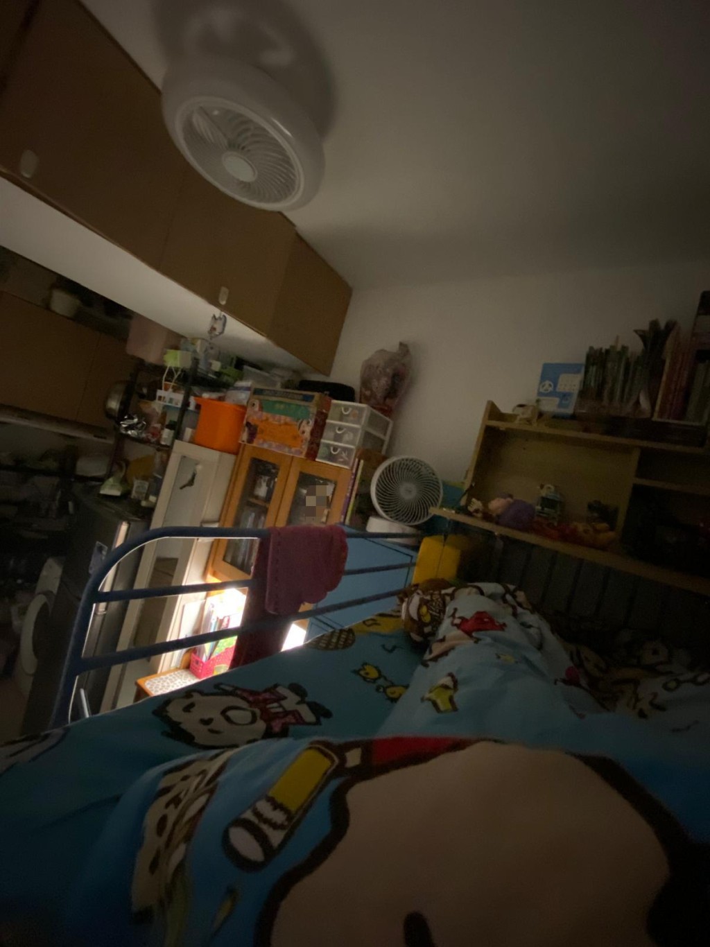 家庭主妇彭女士一家4口，住在荃湾一个面积不足200尺的㓥房单位。