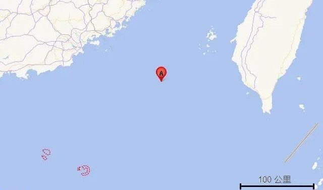 地震震央在台海南部。