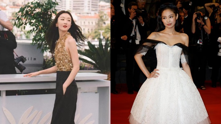 康城影展2023丨候佩岑騷香肩不敵周冬雨金色背心大露背 Jennie@BLACKPINK紅地氈變小公主