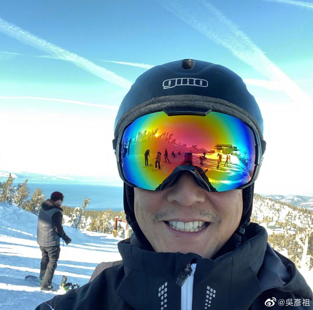 吳彥祖今月初曾在社交網分享滑雪的相片。