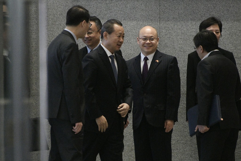 駐港國安公署署長董經緯到場。陳浩元攝