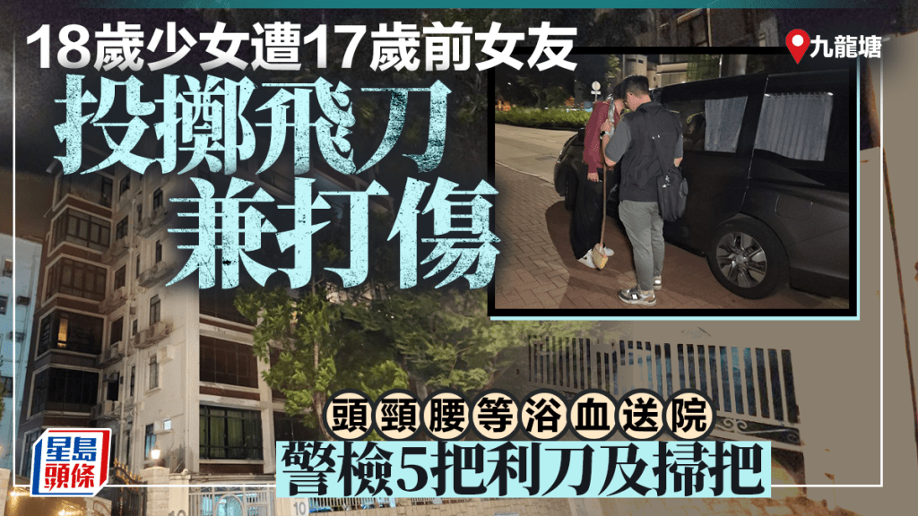 九龍塘女子與前度女友爭執 遭擲飛刀中頸背 17歲少女「箍煲」失敗涉襲擊被捕