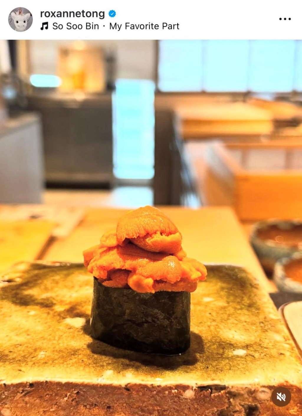 壽星女愛食海膽壽司。