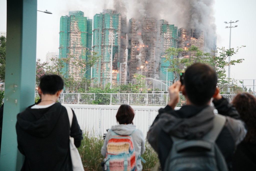 大埔宏福苑發生四級大火。汪旭峰攝