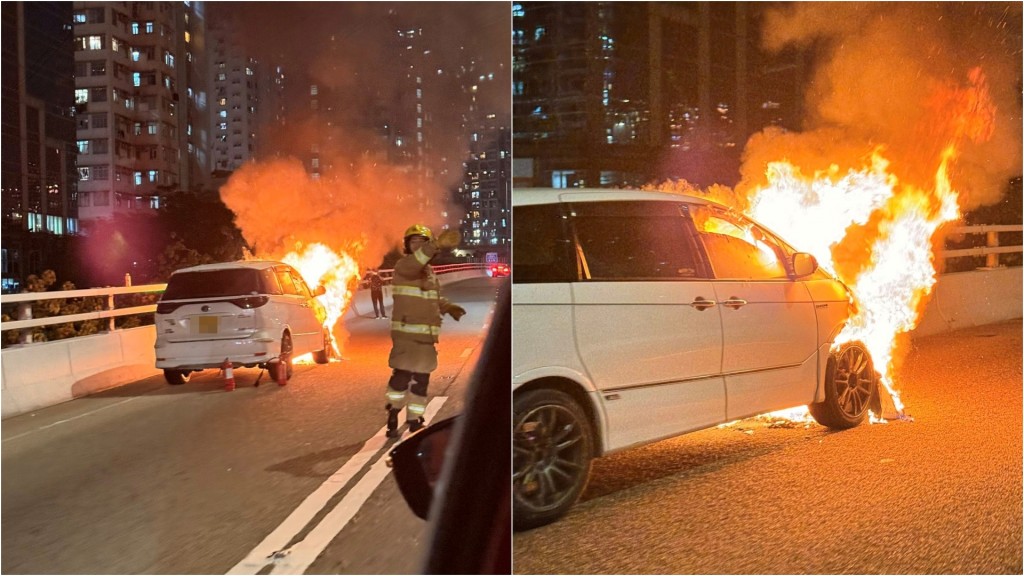 東區走廊七人車陷火海 司機及時逃生