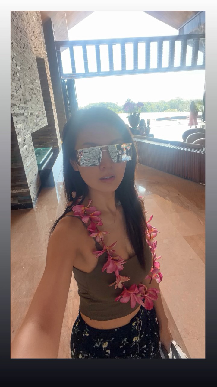 陳庭欣日前已到印尼峇里。