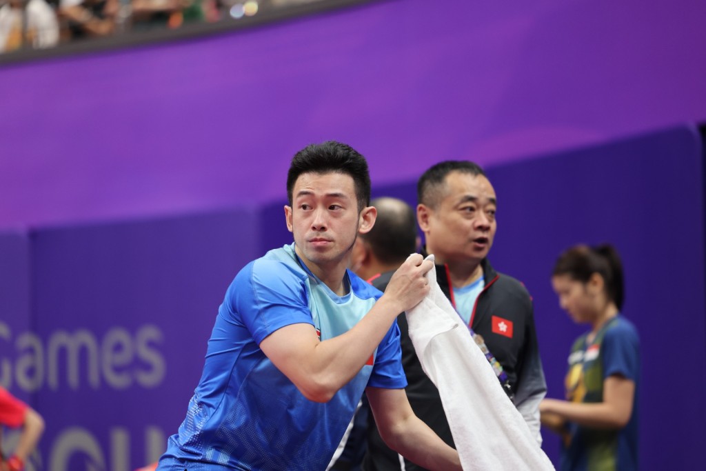黃鎮廷是港乒隊最後亞運獎牌希望。徐嘉華攝