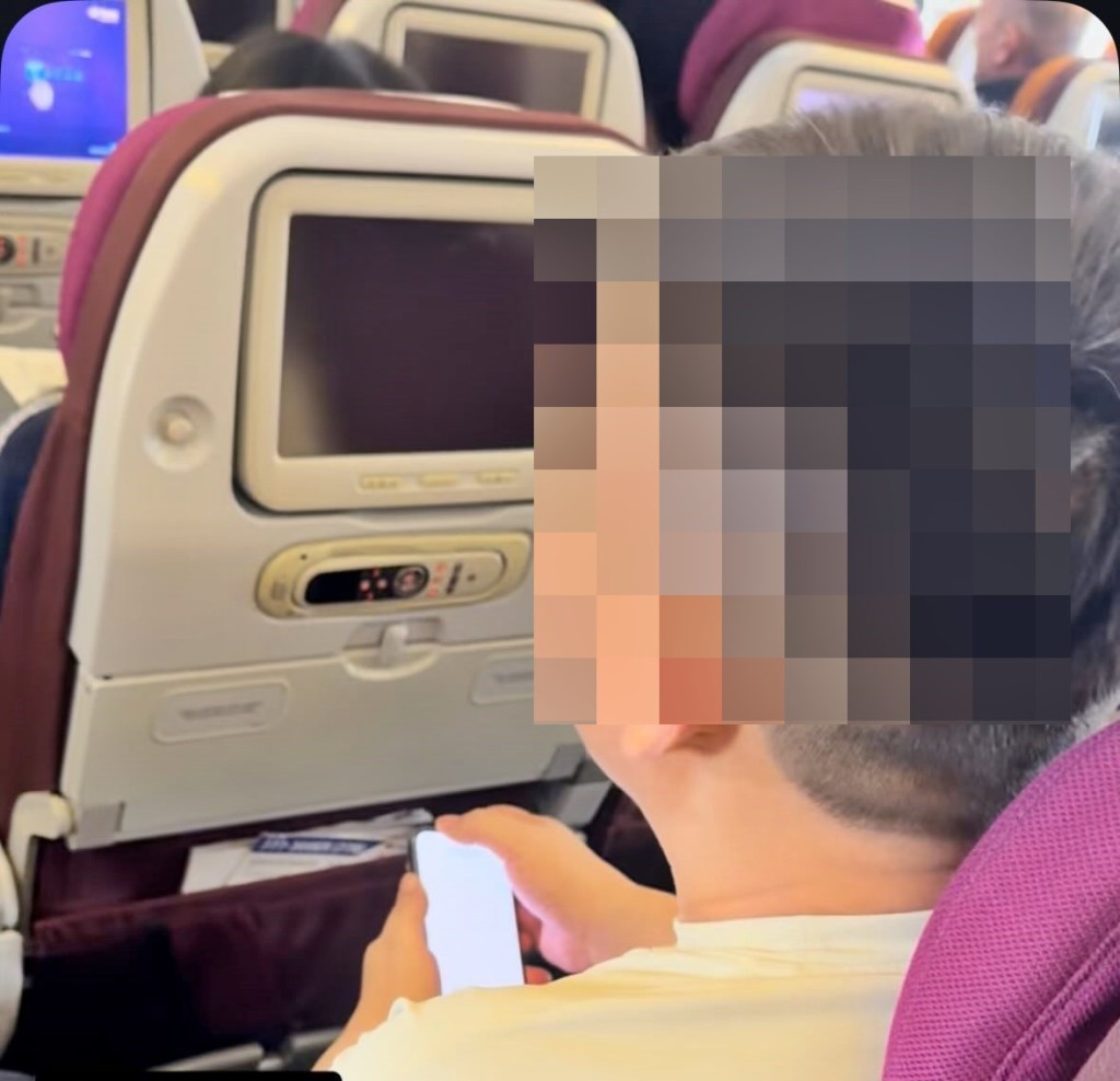 一班從泰國飛香港的航機上懷疑有「飛機 老鼠」出沒，被本港一名紋身師即場撞破。Threads截圖