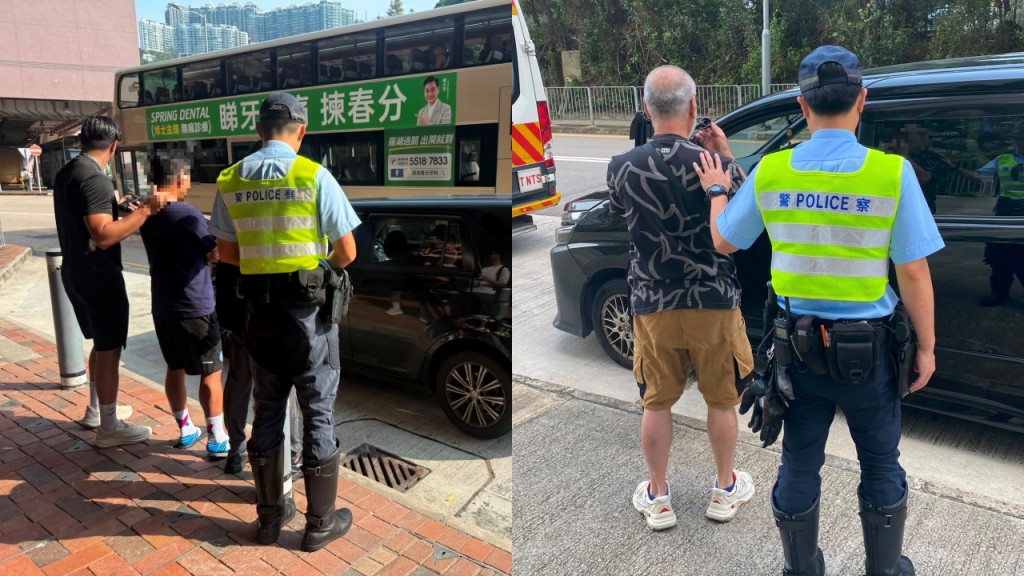 警荃湾青衣放蛇打击白牌车 拘42岁及72岁司机
