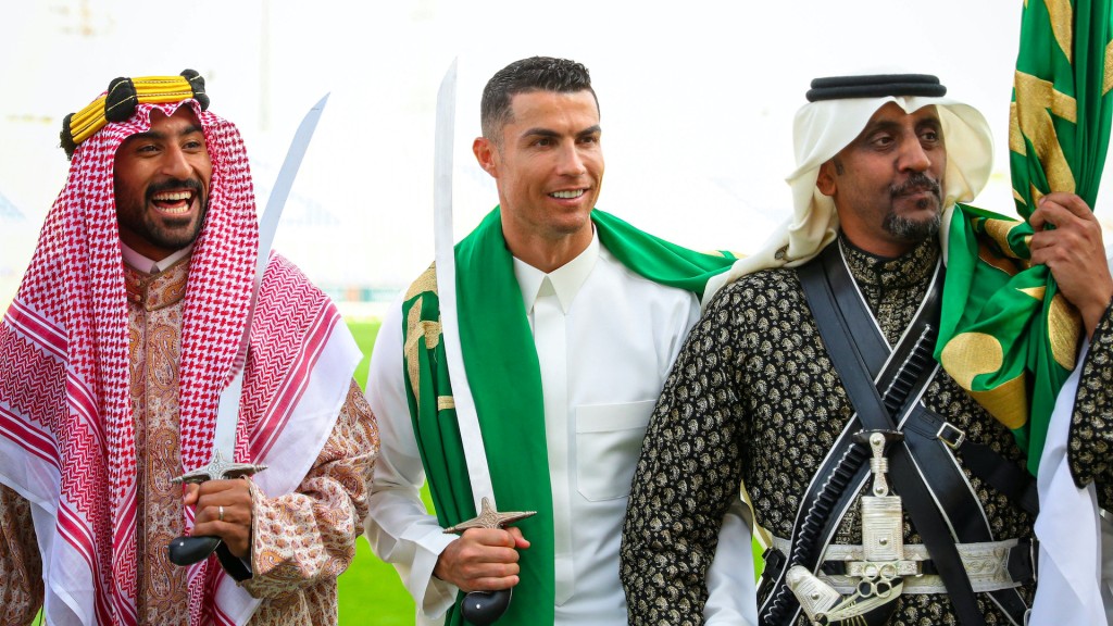 C朗拿度加盟艾纳斯后，沙特联赛被受国际球坛关注。资料图片