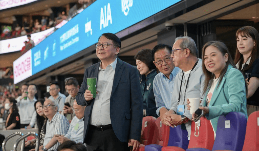 政務司司長陳國基和立法會議員林健鋒亦到場支持。羅淑佩fb 政務司司長陳國基和立法會議員林健鋒亦到場支持。羅淑佩fb