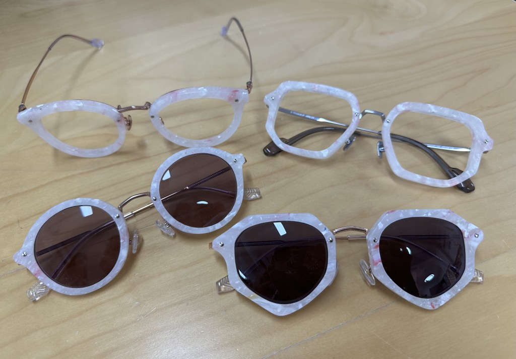 廢膠殼再造成眼鏡框