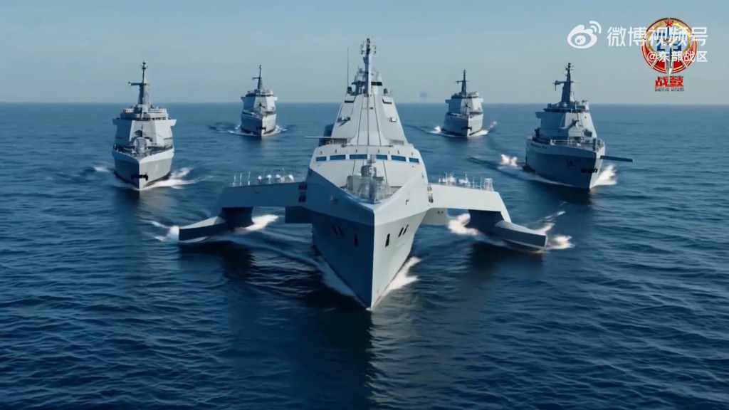 解放軍東部戰區發布軍演人工智能(AI)短片《聯武群戈斬『獨』道》。 解放軍東部戰區發布軍演人工智能(AI)短片《聯武群戈斬『獨』道》。