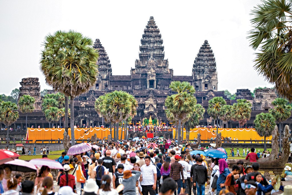 柬埔寨名勝吳哥窟是中國遊客的熱門景點。