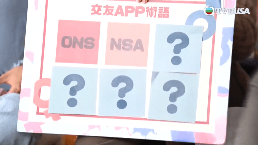 第二个是NSA（TVB节目截图）