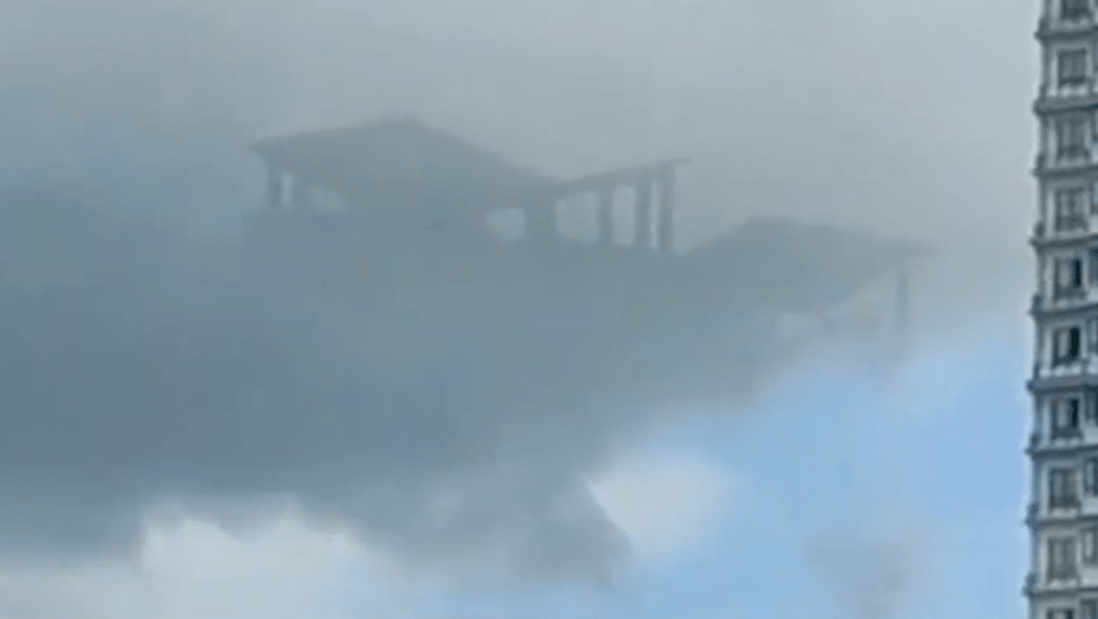 海口出現海市蜃樓。網圖