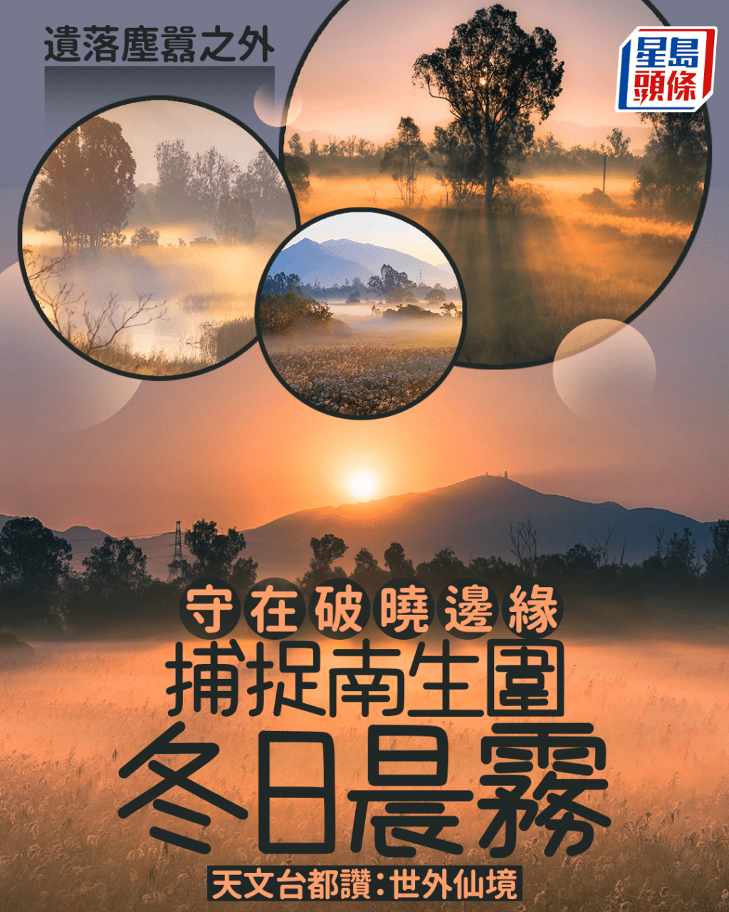 守在破曉邊緣 捕捉元朗南生圍冬日晨霧 天文台都讚：世外仙境｜Juicy叮（攝：Jessica Li、Terry T Y Wong、Felix Ip、Eric Tse / 2025年12月28 - 30日 / 南生圍/ #CWOS）