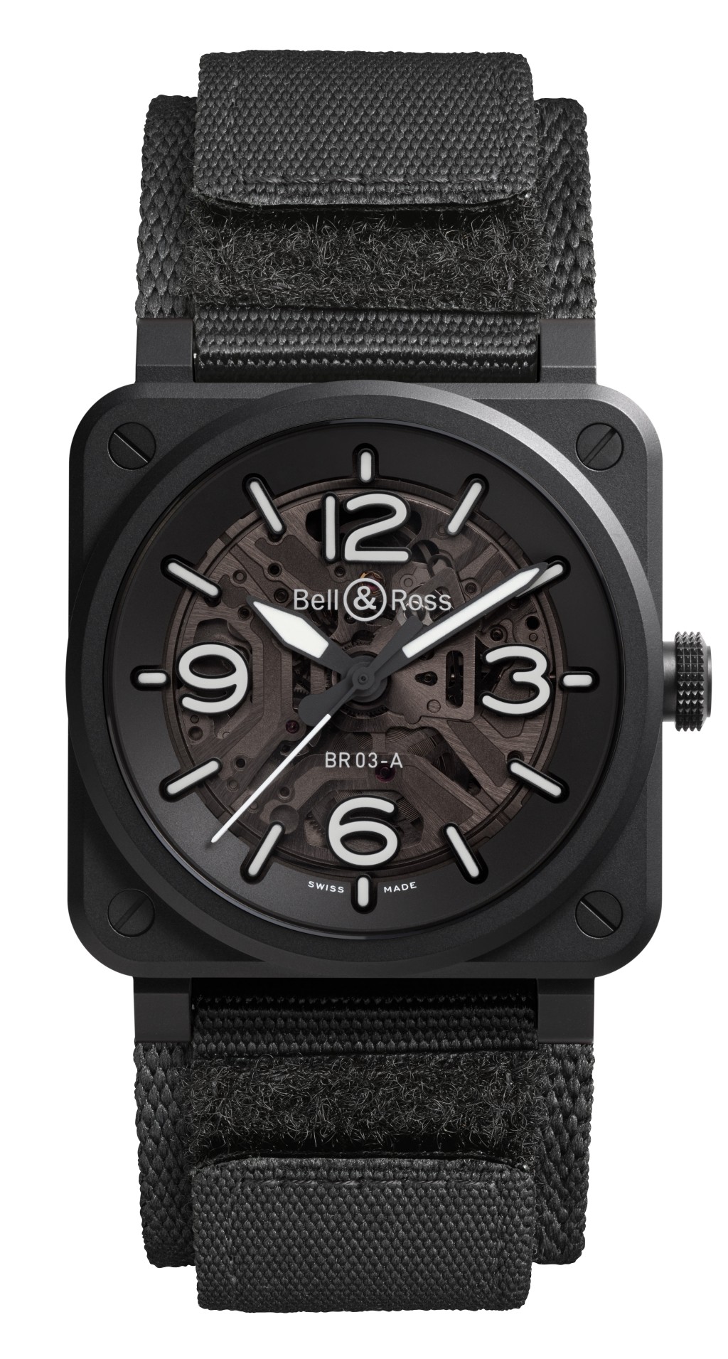 Bell & Ross BR-03 Skeleton Black Ceramic ,錶殼:41mm陶瓷 / 機芯:BR-CAL.328自動 / 售價:$46,200。 Bell & Ross BR-03 Skeleton Black Ceramic ,錶殼:41mm陶瓷 / 機芯:BR-CAL.328自動 / 售價:$46,200。