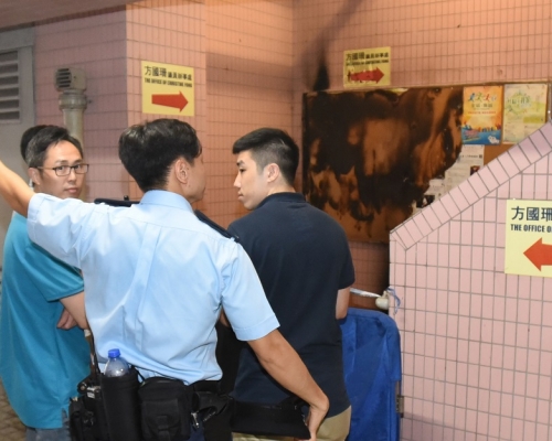 區議員方國珊辦事處遭縱火。資料圖片