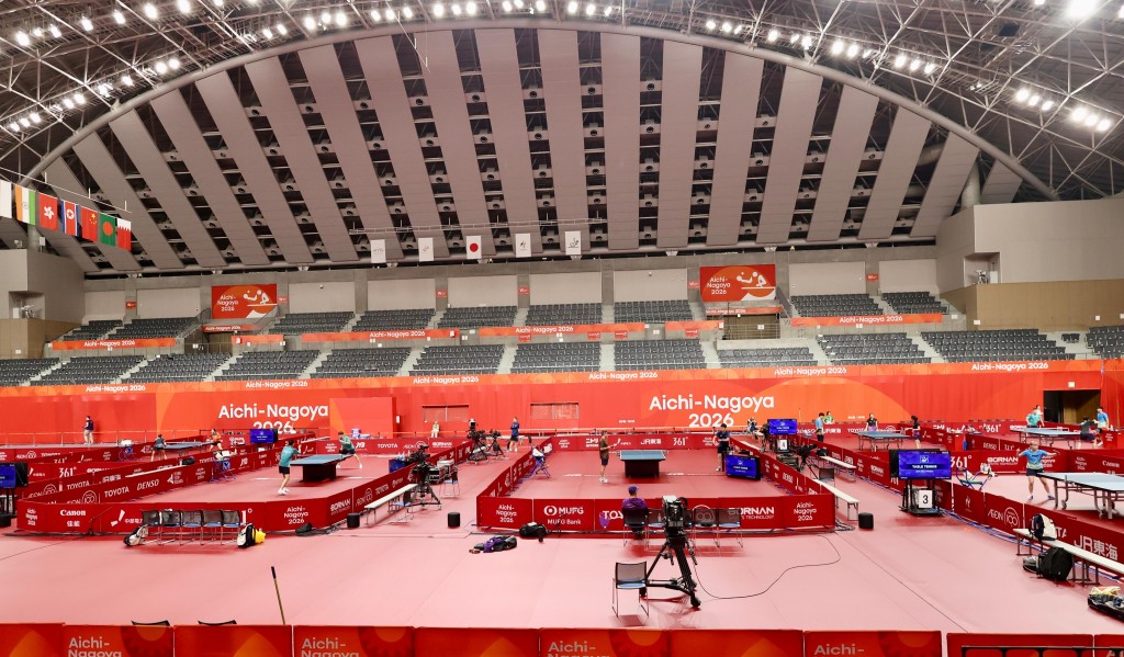 亞運乒球主場館可容納6,500名觀眾。徐嘉華攝 亞運乒球主場館可容納6,500名觀眾。徐嘉華攝