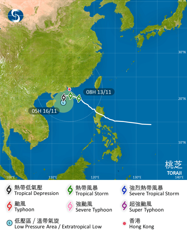 天文台路徑預測。