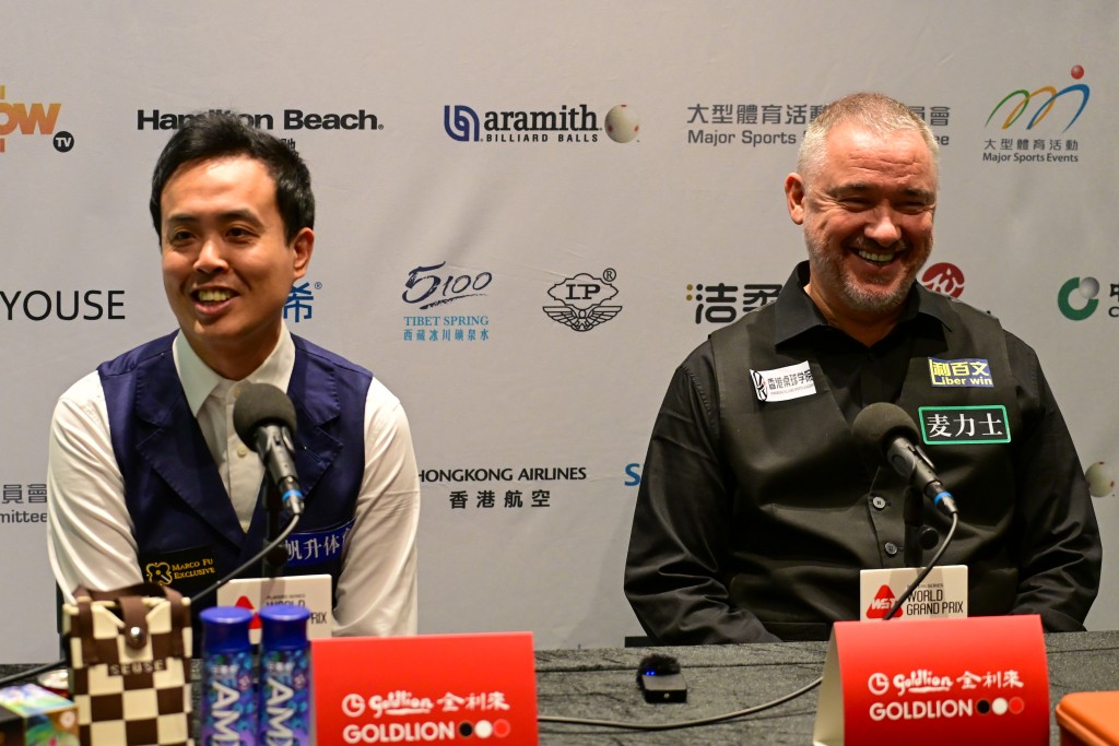 傅家俊表示亨特利告訴他有機會打出147。攝影:魏國謙