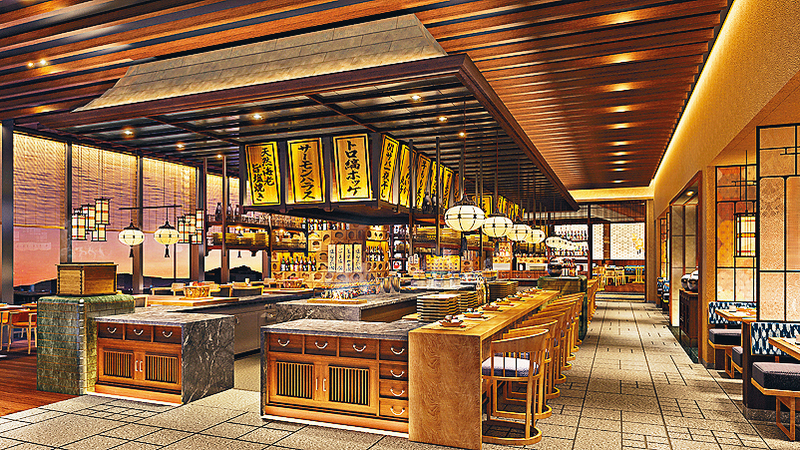●日本餐廳Yumeyama集居酒屋、鐵板燒餐廳及壽司店於一身。
