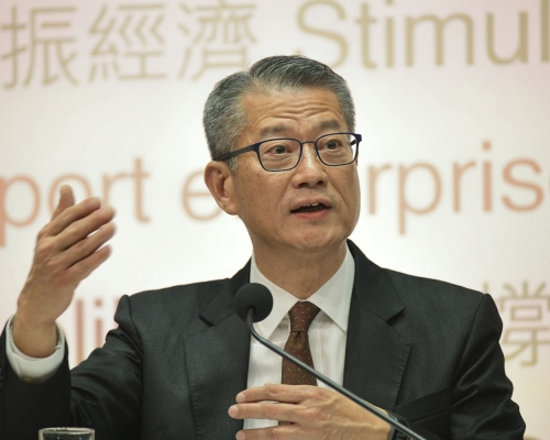 陳茂波表示，是次綠色債券發售成功印證了投資者對香港的長遠信貸狀況及經濟基調充滿信心。資料圖片