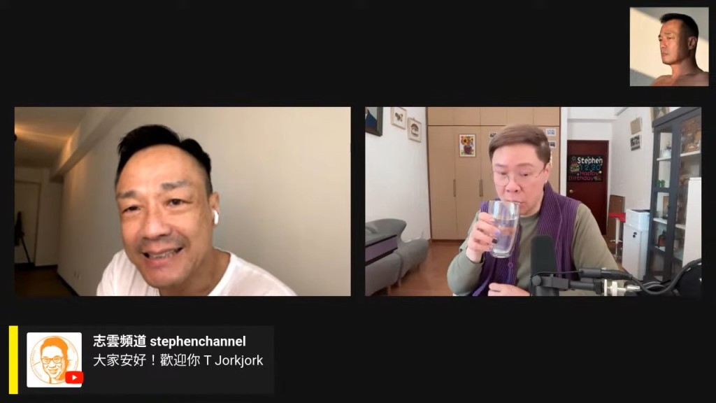 王喜與陳志雲近年不時一同進行直播。 王喜與陳志雲近年不時一同進行直播。