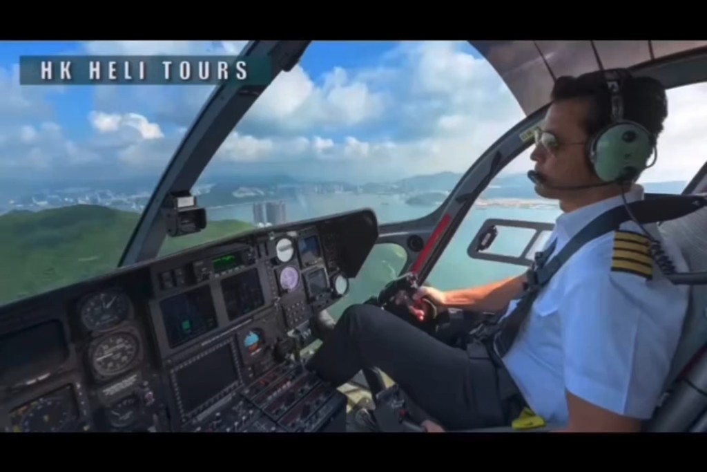 現不時拍片在IG分享駕駛直升機的樂趣。