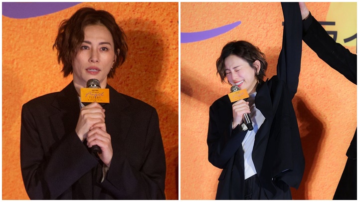 米倉涼子涉毒案後神隱半年终現身  出席新片試映會心情緊張  被遠藤憲一舉手支持激動落淚