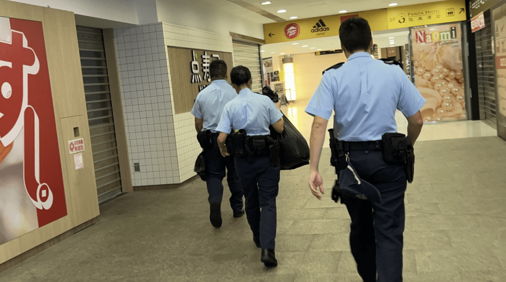 警方到場調查。蔡楚輝攝 警方到場調查。蔡楚輝攝