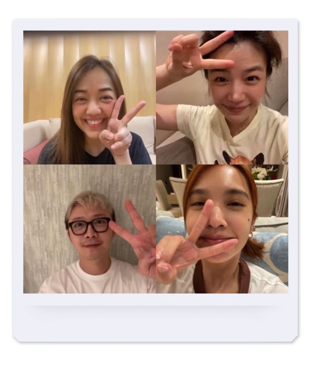 陳妍希就與友人跟Rainie視像祝賀。