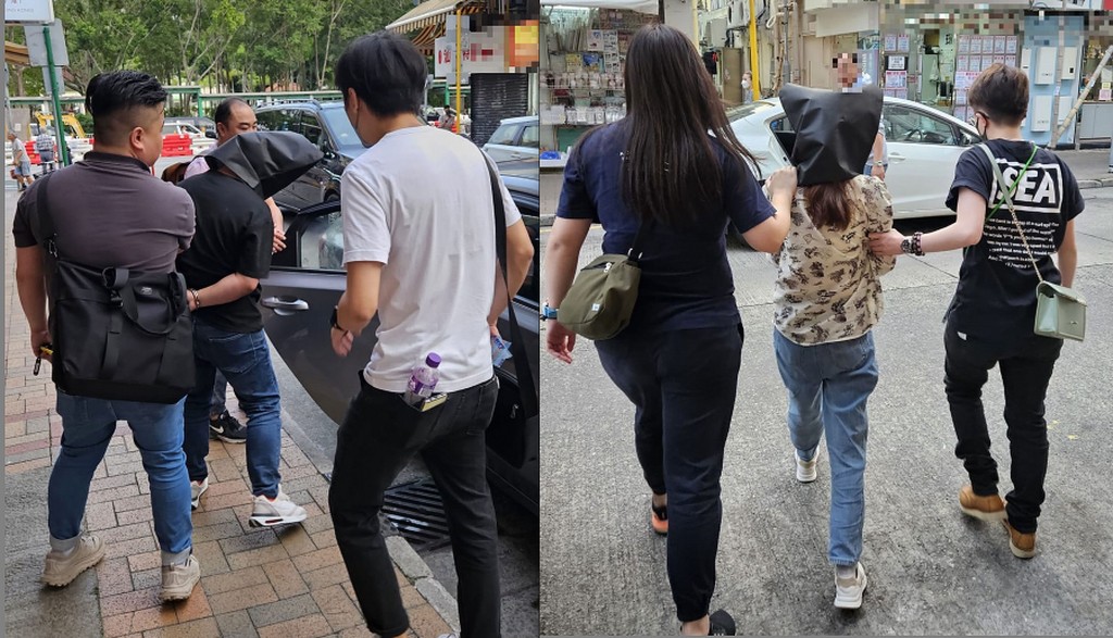 警方拘捕涉案男女。