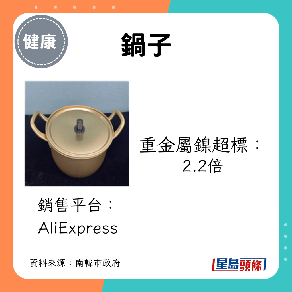 AliExpress的2款锅子重金属镍超标